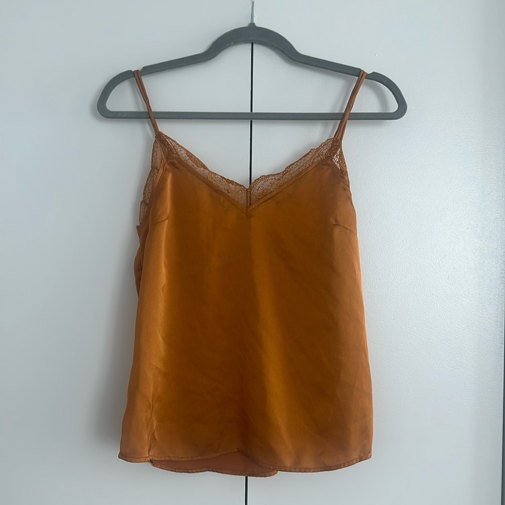 Abercombie and Fitch Lace Trimmed Camisole Top - Burnt Orange